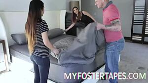 Curvy Asian Elle Voneva Bent Over Big Ass Fucked in Bedroom Adoption Interview