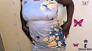 young ebony housewife wakes craving roommate cock deep in pantyhose pussy