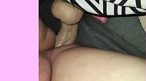 Ladyboy explores dildo pleasures in surprising ways