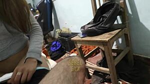 bebelexxx spreads for footjob then takes bent over doggystyle pounding 😘🍑👣