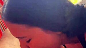colombiana pulls out boyfriend's cock street blowjob now!