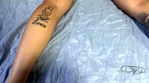 Stepson rubs hard cock under stepmom's panties before slamming her wet pussy