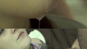 Shove that super close-up blowjob cum straight in her mouth!