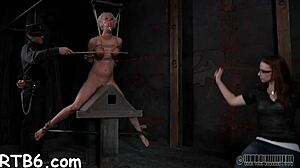 Femdom Whips Hotty Bent Over Then Dominates With Hardcore Pussy Fucking