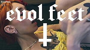 Bitch grips you tight with dripping pussy and bare feet control