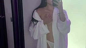 stepmother with big ass and tattoos fingers kisses and scissoring her young stepdaughter at homemade party