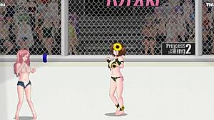 princess of the ring 2: lena vs vivian in wild lesbian catfight wrestling 😈💥