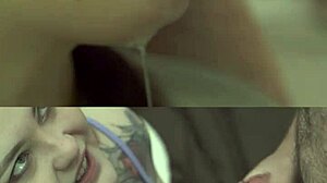 Shove that super close-up blowjob cum straight in her mouth!