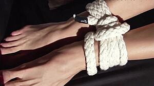 two skinny milf teen sluts in bdsm lezdom roleplay... i mean anal dildo asslicking tongue rough bound orgasm