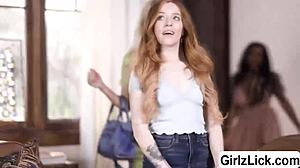 Busty Stepmom Jordan Licks Madi and Naomi in Threesome