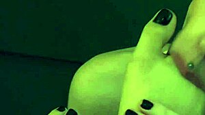 Bitch grips you tight with dripping pussy and bare feet control