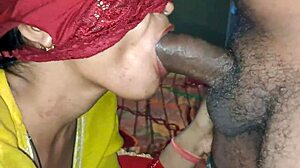 newly married desi bhabhi slurps husband's monster cock in her first time blowjob!