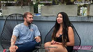 Mexican pornstar Verito Aguass teases in spicy interview with Brian Evansx