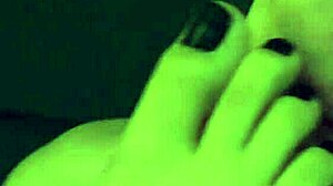 Bitch grips you tight with dripping pussy and bare feet control