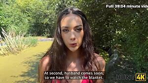 Hunt4k tricks bikini teen into intense park fuck