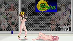 princess of the ring 2: lena vs vivian in wild lesbian catfight wrestling 😈💥