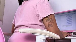 Curvy Girl Farts While Working and Eating!