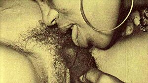 vintage interracial taboo with hairy black cock in antique london lantern scene