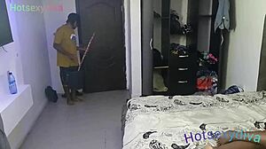 horny chubby celebrity spreads wide for hotel cleaner's thick thrusts