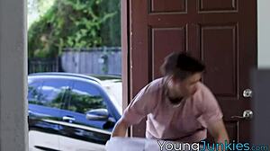 Blonde Hottie Millie Morgan Sucks Cock Then Takes Brutal Cunt Pounding Doggystyle With Cumshot