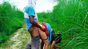 Girlfriend's Secret Jungle Doggy Encounter Unfolds