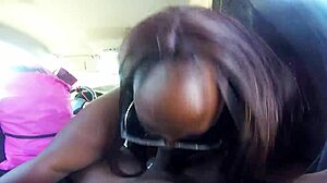 sloppy deepthroat on bbc in the car outside work, cumshot incoming