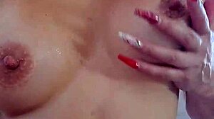 wake up stepbro i jerk your cock till you cum on my huge tits!