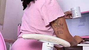 Curvy Girl Farts While Working and Eating!