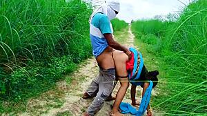 Girlfriend's Secret Jungle Doggy Encounter Unfolds