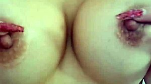 wake up stepbro i jerk your cock till you cum on my huge tits!