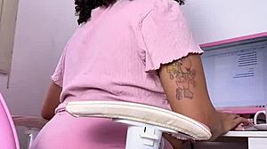 Curvy Girl Farts While Working and Eating!