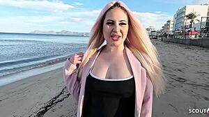 real amateur anal for this curvy crazy uh german girl... after risky public bj at pickup casting on holiday!