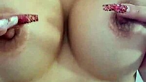 wake up stepbro i jerk your cock till you cum on my huge tits!