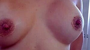 wake up stepbro i jerk your cock till you cum on my huge tits!