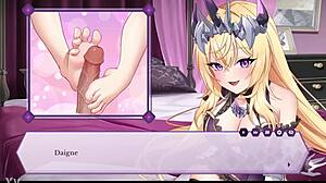 Arrogant princess Daigneux's footjob makes me cum so hard 😩👣💦