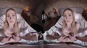 vr dark room hides shaved pussy blowjob secrets