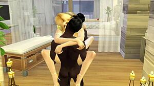 WIFE CHEATS WITH MONSTER BBC IN SIMS 4 ANNIVERSARY GAME CREAMPIE?! 😈🍆💦
