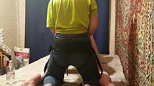 Anastasia the mistress pegs sissy sasha's ass hard with strapon in homemade femdom bliss