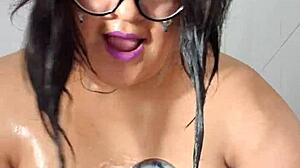 Live BBW Big Tits Shower Show Bathes Huge Curves Webcam