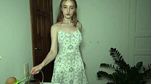 Busty neighbor fucked to endless orgasms