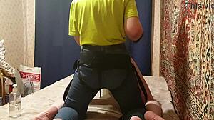 Anastasia the mistress pegs sissy sasha's ass hard with strapon in homemade femdom bliss