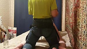 Anastasia the mistress pegs sissy sasha's ass hard with strapon in homemade femdom bliss