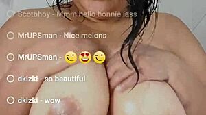 Live BBW Big Tits Shower Show Bathes Huge Curves Webcam
