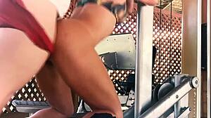 Dude, fitness milf's big ass takes trainer's rectal protein creampie outdoors?