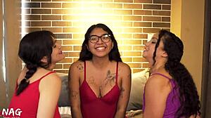 pijamada turns into wild lesbian scissoring frenzy