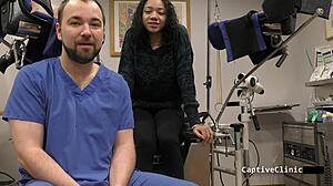 blindfolded latina yasmine woods spreads in latex gloves backstage humiliation