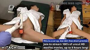 Freshman squirms in ecstasy from mandatory hitachi vibrator orgasm by doctor angel santana in tampa hospital