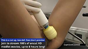 blindfolded latina yasmine woods spreads in latex gloves backstage humiliation