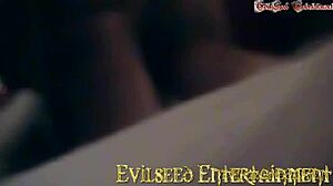 Watch this ebony babe take massive black cock missionary pounding hard!!