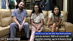 Freshman squirms in ecstasy from mandatory hitachi vibrator orgasm by doctor angel santana in tampa hospital